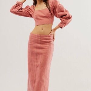 NWT Free People Marley Denim Set